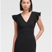 DKNY 女士V领无袖连衣裙