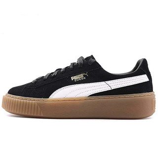 PUMA 彪马 Suede Platform Core 女士休闲运动鞋 363559-02 黑色