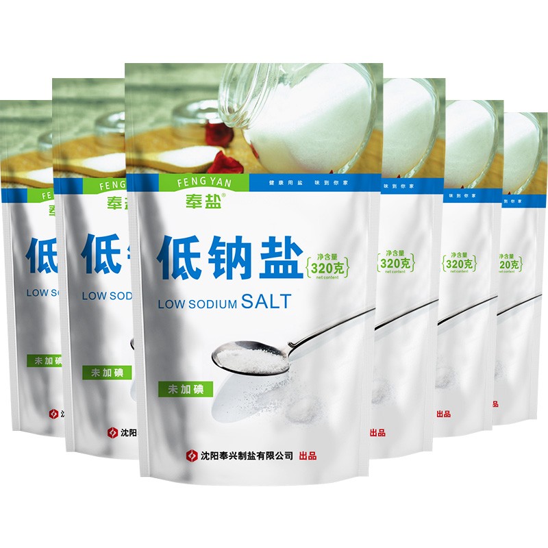奉盐无碘低钠盐320g6袋