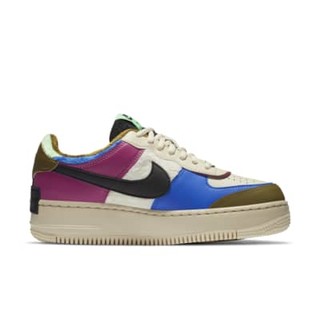 NIKE 耐克  AF1 Shadow SE 女士休闲运动鞋 CT1985-500 仙人掌花红/高射炮橄榄绿/赛车蓝/化石灰 37