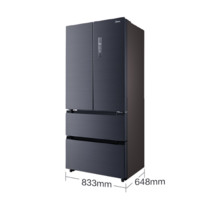 Midea 美的 冰箱508升法式BCD-508WTPZM(E)
