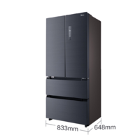 Midea 美的 冰箱508升法式多门冰箱智能双变频冰箱BCD-508WTPZM(E)