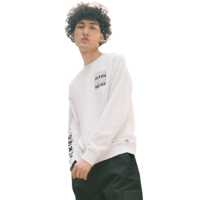 Dickies 帝客 中性棉质印花圆领套头长袖卫衣DK006723 白色M