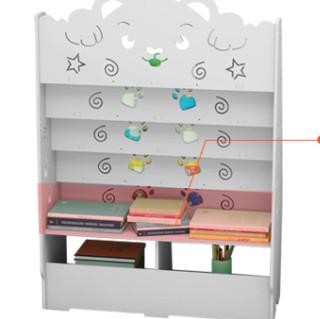Homestar 好事达 HYCGB-1 落地玩具收纳书架 100*112*32cm 白色