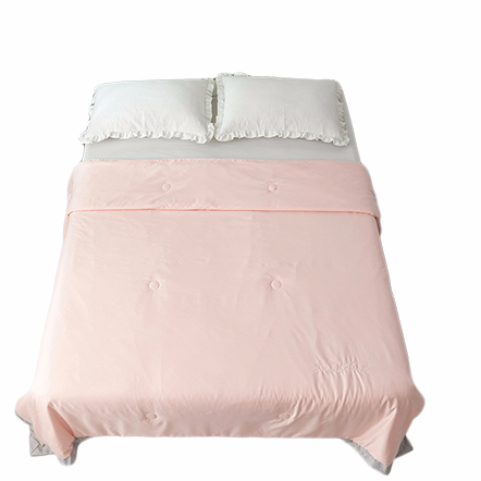 佳佰 纤维冰丝夏凉被 200*230cm 玫瑰粉