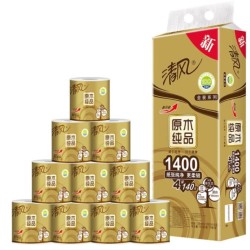 Breeze 清风 卷纸 原木纯品金装系列 4层*140克*10卷 *3件