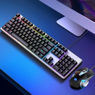 商品hp 惠普 k500 机械键盘 104键 黑色彩光