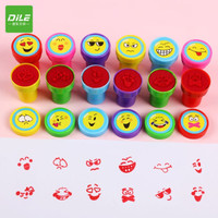 DiLe 递乐 2703 幼儿园卡通鼓励学生印章 大脸表情12枚装  *5件