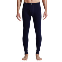 花花公子 秋裤男棉毛裤保暖裤 线裤 保暖秋裤男单件打底裤 暗根-宝蓝 M