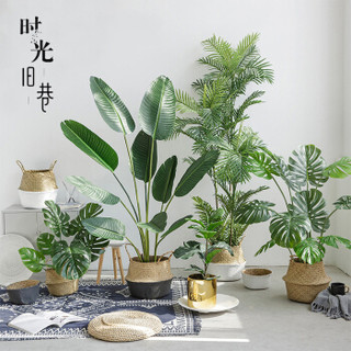 时光旧巷 植物仿真绿植假花盆栽 1.2m旅人蕉【热卖特惠款】