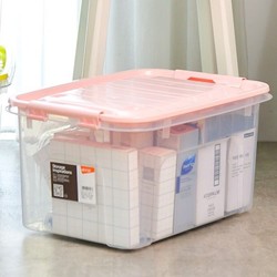 禧天龙透明加厚特大号收纳箱塑料衣服储物盒大号家用盒子整理箱子