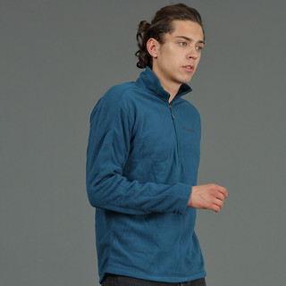 Marmot 土拨鼠 ROCHLIN 1/2 ZIP 男士抓绒衣 H83595-200 普蓝 L