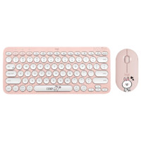 logitech 罗技 K380 薄膜键盘+Pebble 无线鼠标 键鼠套装 粉色