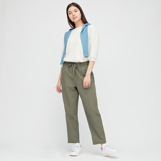 UNIQLO 优衣库 女士纯棉松紧腰九分休闲裤428615