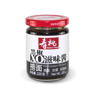 寿桃牌瓶装黑椒XO滋味酱 车仔面乌冬面拌酱220g