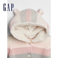 Gap婴儿保暖针织衫秋冬520430 E 2020新款童装熊耳宝宝开衫