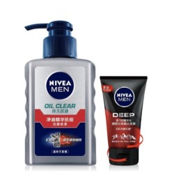 NIVEA 妮维雅 男士抗痘洁面炭泥 150ml(赠洁面泥50g)