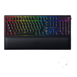 RAZER 雷蛇 黑寡妇蜘蛛V3 Pro 2.4G蓝牙多模机械键盘 104键 绿轴 RGB 黑色