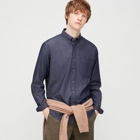 UNIQLO 优衣库 430917 男士牛仔提花衬衫