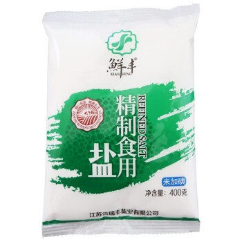 鲜丰无碘盐食用盐400g10袋