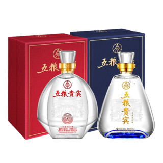 WULIANGYE 五粮液 五粮贵宾 蓝晶+红晶 52%vol 浓香型白酒 500ml*2瓶 组合装