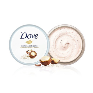 Dove 多芬 冰淇淋身体磨砂膏 米浆和夏威夷果 225ml*4