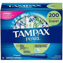  Tampax 丹碧丝 珍珠导管式卫生棉条 超大流量版 50支*4盒装 *3件