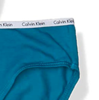 Calvin Klein 卡尔文·克莱 女士棉质弹力徽标三角内裤套装QD3713 5条装(黑色L*1+白色L*1+玫红L*1+蓝色L*1+薄荷绿L*1)