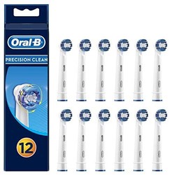 Oral-B 欧乐B 原装Precision Clean白色牙刷替换头，电动牙刷替换头，深层和精确清洁，12件装