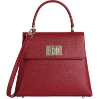 FURLA 芙拉 1927系列女士皮革扭锁手提斜挎单肩包BAKPACO_ARE000_1007_CGQ00 红色