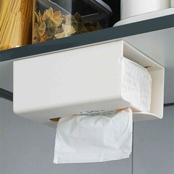 创意设计，免打孔纸巾盒挂壁式收纳盒多功能应用