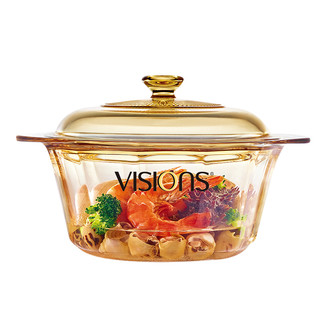 VISIONS 康宁 VS-16-DI/E/CN 晶钻透明玻璃陶瓷汤锅 1.7L 浅黄色