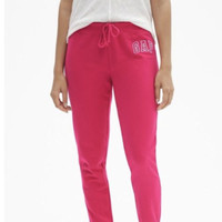 Gap 盖璞 282908 碳素软磨系列纯色松紧腰运动裤 亮粉色 XXS(160/64A)
