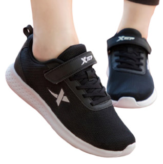 XTEP 特步 男童网面运动跑鞋 9360 黑白 38