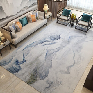 港龙 地毯客厅新中式简约现代美式沙发茶几卧室欧式北欧满铺可机洗 雅斯33 1.6*2.3米