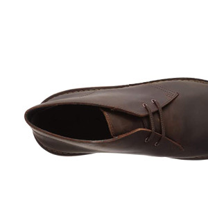 Clarks 其乐 Bushacre 2系列男士复古圆头系带皮革平底短靴26141154 深棕8.5 M US