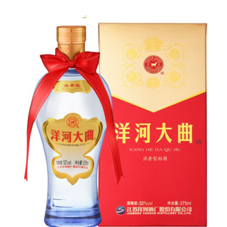 YANGHE 洋河 大曲酒 新天蓝 52%vol 浓香型白酒 375ml*6瓶 整箱装