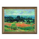 莫奈名人油画《吉威尔尼的干草堆》背景墙挂画  81×63cm