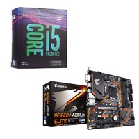 intel 酷睿 i5-9600KF 盒装CPU处理器 GIGABYTE 技嘉 B365M AORUS ELITE 主板 套装