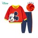 暖爱季：Disney 迪士尼 儿童保暖套装 米奇卫衣+仿牛仔裤