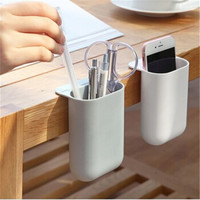 卡沐森 粘贴可挂式显示器收纳盒 白色+灰色2个（加大号）