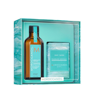 考拉海购黑卡会员：MOROCCANOIL 摩洛哥 护发精油清洁礼盒（护肤油100ml+润肤皂200g）