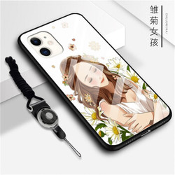 Onelee苹果11裸机手感手机壳iPhone12 8p卡通潮牌玻璃《请发送图片+手机型号给客服》