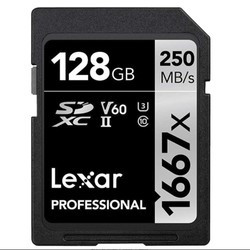 Lexar 雷克沙 1667x 128GB SDXC UHS-II 存儲卡