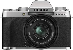 Fujifilm 富士 X-T200 无反光数码相机 w/XC15-45 毫米套件 - 银色