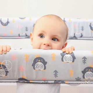 贝影随行 便携式折叠多功能婴儿床 标准款 布艺床+护脊床垫+固定带
