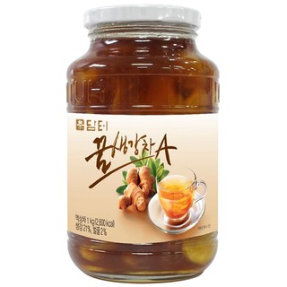 韩国进口丹特蜂蜜生姜茶冲饮姜茶1000g/瓶装天然食品