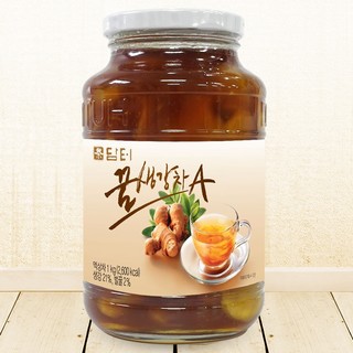 韩国进口丹特蜂蜜生姜茶冲饮姜茶1000g/瓶装天然食品