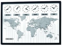 Seiko 精工 QXA538KLH 经典六城市世界时间挂钟