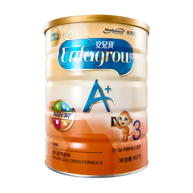 meadjohnson nutrition 美赞臣 安儿宝系列 a 幼儿配方奶粉 3段 960g